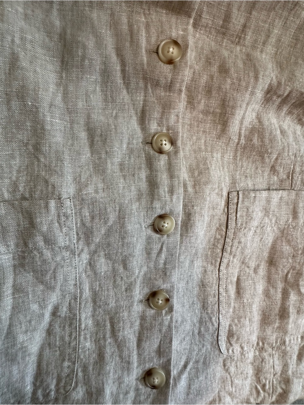 ☀️ New! QUINCE 100% European Linen Longline Vest in Flax - Picture 6 of 16